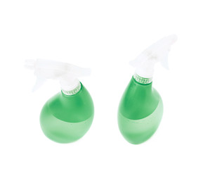 Plastic pulverizer spray isolated