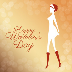 happy womens day poster bubbles background vector illustration eps 10