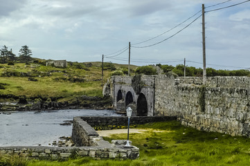 Old bridge over creek.