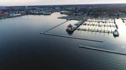 Aerial Flight around Cambridge Maryland & Choptank River