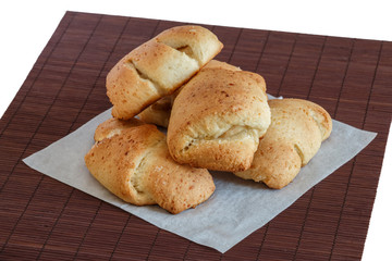 Large fresh croissants