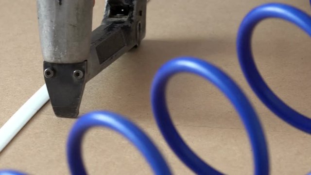 Using staple gun furniture factory 
