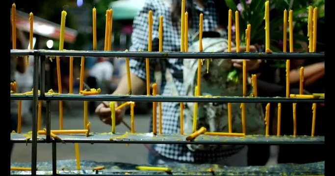 candles and joss stick