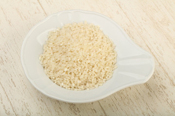 Raw rice heap