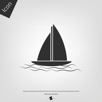 Sailing boat vector icon