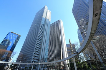 Fototapeta na wymiar 新宿西口の高層オフィスビル群