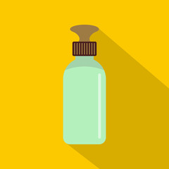 Closed vial icon, flat style