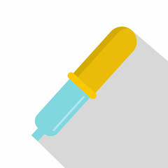 Pipette icon, flat style