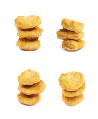 Breaded chicken nugget composition isolated