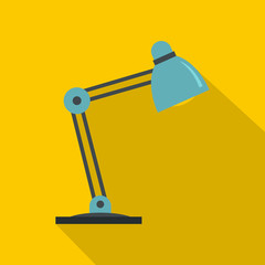 Table lamp icon, flat style