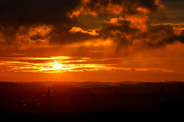 Fototapeta premium crimson sunset