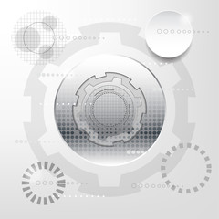 white and silver abstract technology sci fi concept vector background