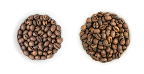 Heap of Roasted Coffee Beans Isolated