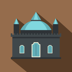 Kingdom palace icon, flat style