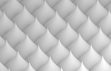 3d geometric pattern with curved white cones