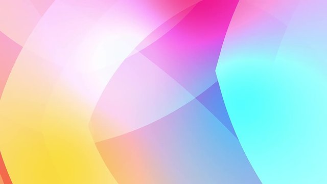 slow motion of colourful huge shapes, abstract video background of glassy and transparent surfaces