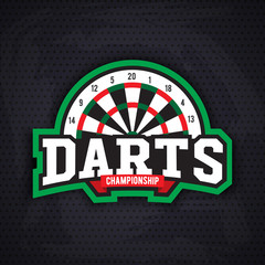  Darts porting logo and leisure design.