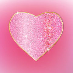 Beautiful heart. Glitter texture. For background, card, decoration