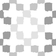 Monochrome grey geometric background. Vector hand drawn seamless pattern
