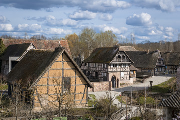Fototapeta na wymiar Patrimoine Alsace, maisons anciennes