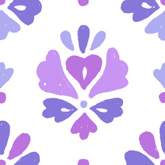 Beautiful floral ornament pattern. Seamless vector background.