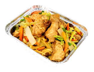 Chinese Chicken Chow Mein Take Away meal