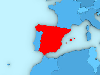 Spain on 3D map