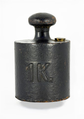 old black weight of one kilogram