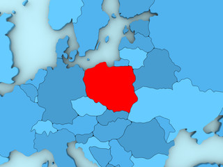 Poland on 3D map