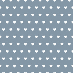 Seamless vector pattern with beige hearts on purple background