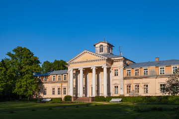 Old Krimulda palace in Gauja National Park near Sigulda, Latvia.
