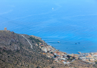 Mediterranean Sea coastline (Cartagena, Spain).