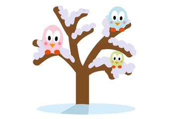 drzewo,ptaki,rośliny © monikakosz