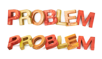 Word made of wooden letters isolated
