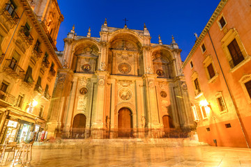 Fototapeta na wymiar Cathedral of the Incarnation. Main facade, Spain