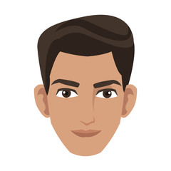 man face cartoon icon over white background. vector illustration