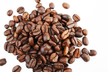 Coffee beans isolated on white background