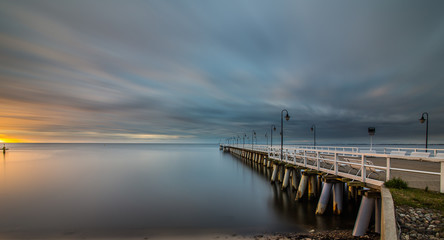 Obraz premium Niesamowity wschód słońca nad Bałtykiem