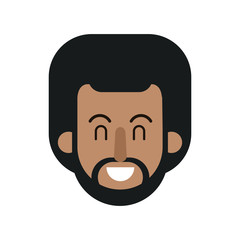 Fototapeta premium man face cartoon icon over white background. vector illustration