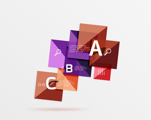 Square geometric abstract background