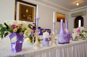 wedding decorations and decorating the restaurant