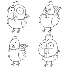 vector set of chicken