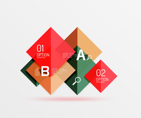 Geometric abstract background with option infographic