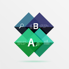 Geometric abstract background with option infographic