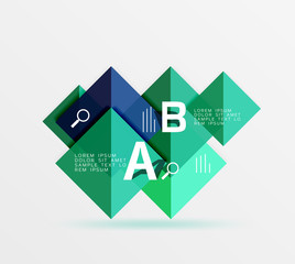 Geometric square and triangle template