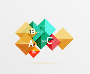 Geometric square and triangle template