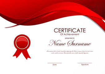 Certificate of achievement template