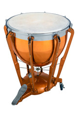Naklejka premium percussion musical instrument timpani isolated on white background