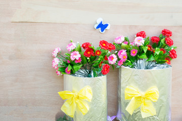 Artificial flowers from paper.