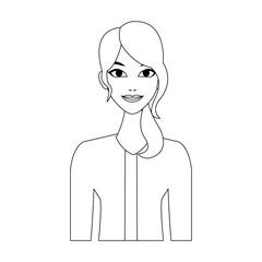 woman cartoon icon over white background. vector illustration